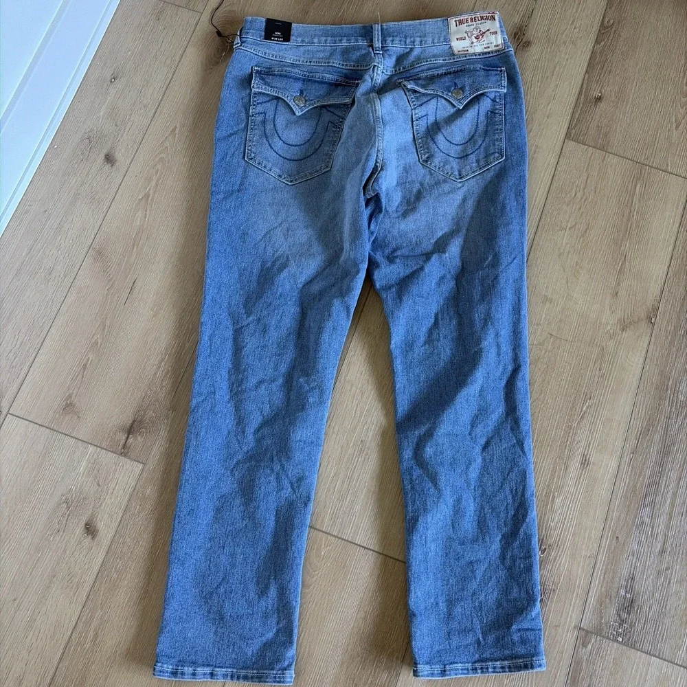 True Religion Mens Geno  Stitch Flap Pocket Relaxed Slim Fit Stretch Size 36x32